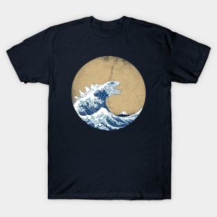 Hokusai Kaiju - Vintage version T-Shirt